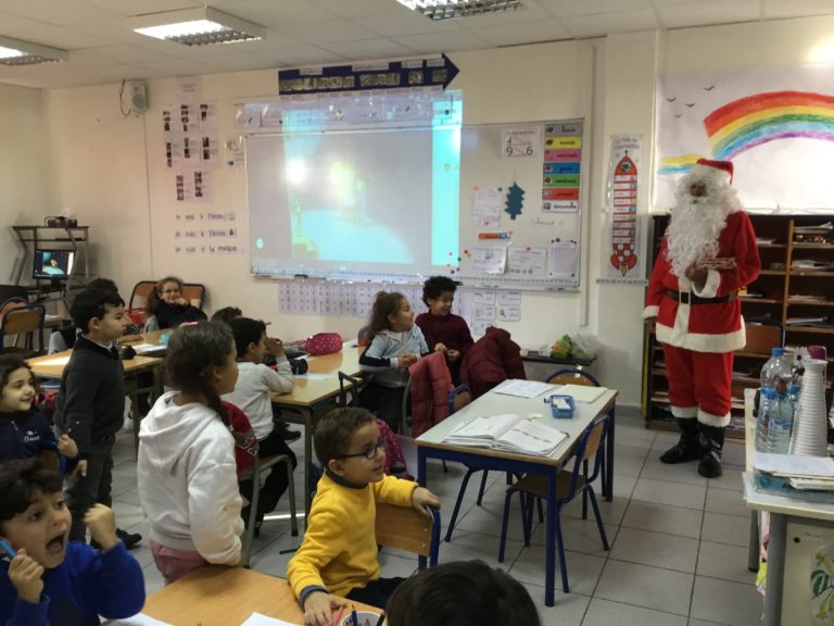 Le passage du Père Noël en classe