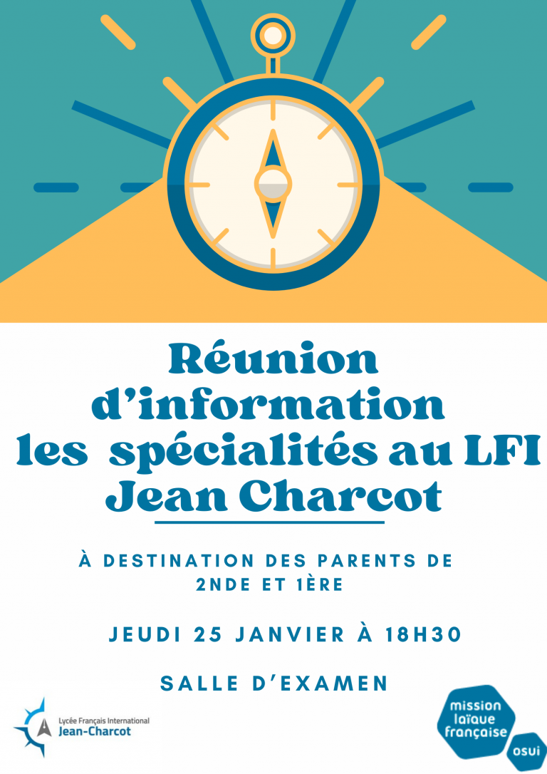 Réunion d’information sur les enseignements de spécialités au LFI Jean Charcot