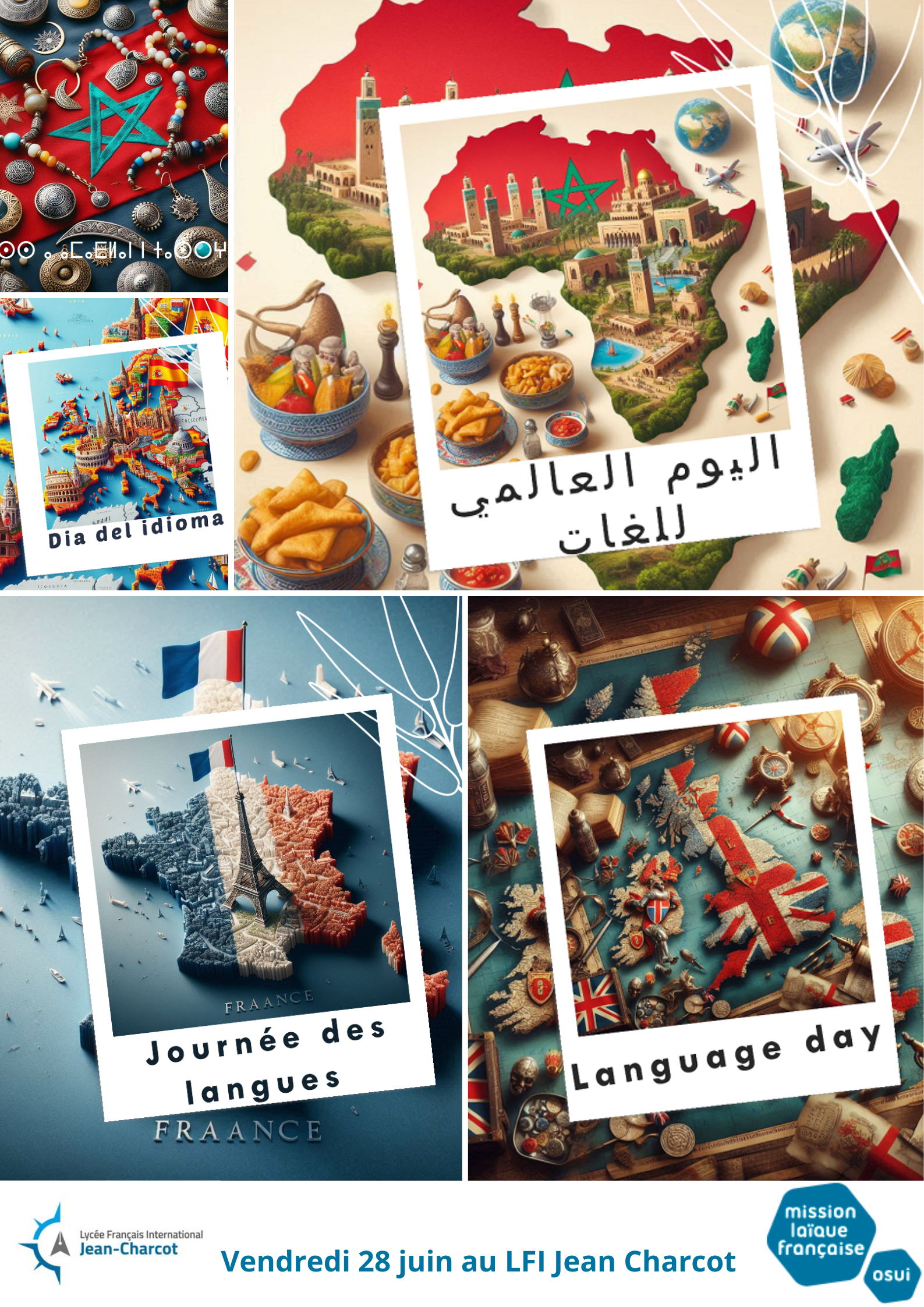 Plongez dans la diversité linguistique et culturelle: Journée des Langues au LFI Jean Charcot – vendredi 28 juin 2024.