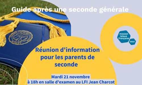 Réunion d’information pour les parents de seconde