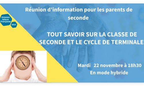 Réunion d’information pour les parents de seconde